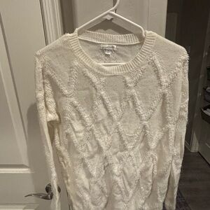 Charming Charlie Cream Textured Sweater